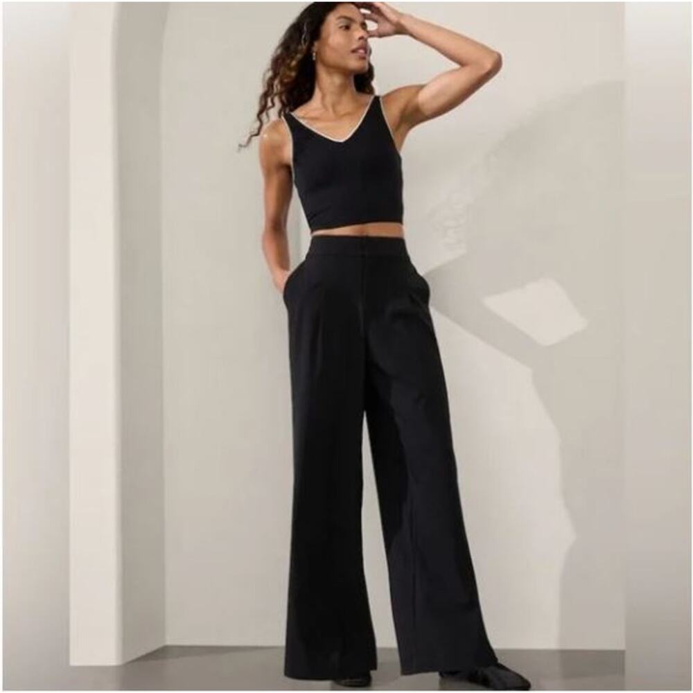 Athleta Black Straight Leg Pants